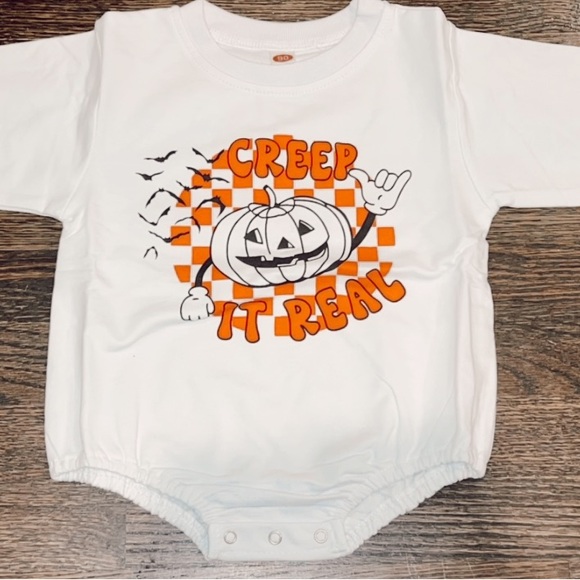 π Halloween Sweatshirt romper- βCreep it Realβ π - Picture 2 of 3